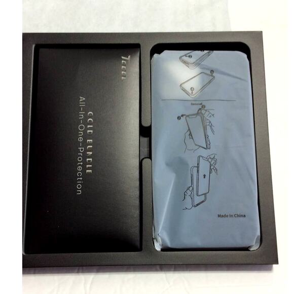 5 In 1 TOCOL Gold Bundle iPhone 12 ProMax Case Blue 2 Screen &Lens Protector New - Picture 3 of 11